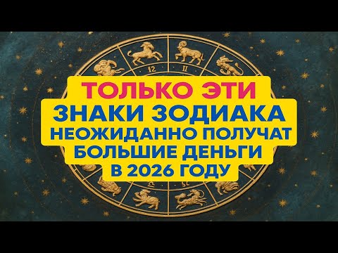 Видео: Только эти знаки зодиака получат большие деньги в 2026 году - удача уже идёт к ним!
