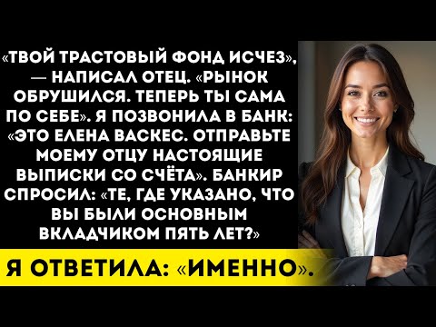 Видео: Отец написал «Твой трастовый фонд исчез» — не подозревая, что я