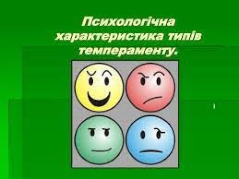 Видео: Психологія загальна. Типи темпераменту. Сангвінік. Холерик. Флегматик. Меланхолік