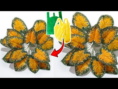 Видео: Как сделать растения Caladium Bicolor из полиэтиленового пакета | Цветочные поделки