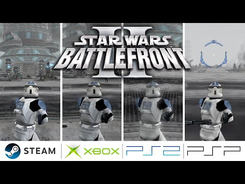 Видео: Сравнение всех версий Battlefront 2 (2005)