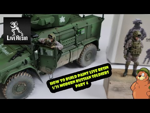 Видео: Живая смола 1/35 Современные русские солдаты Тайфун-ВДВ ЧАСТЬ IV
