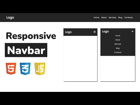 Видео: Адаптивное меню используя HTML, CSS & JavaScript || Responsive navbar using HTML, CSS & JavaScript