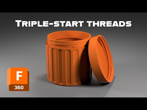 Видео: Проектирование и 3D-печать трехзаходных резьб с использованием Fusion360