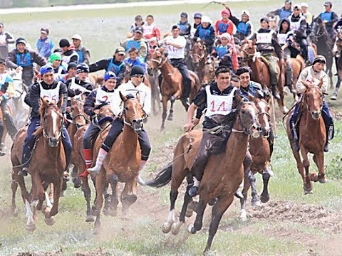 Видео: Алтын тулпар 2017 / Байга скачки