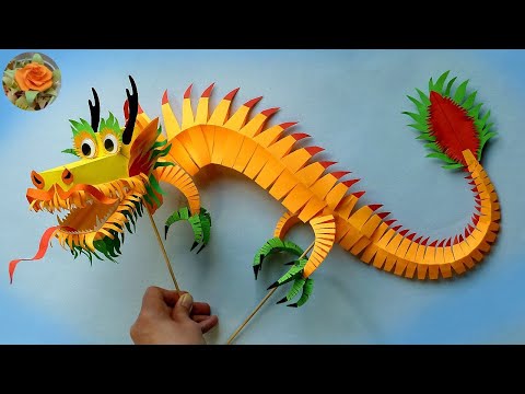 Видео: Как сделать дракона из бумаги. Dragon DIY