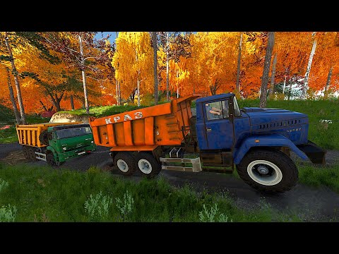 Видео: Farming Simulator 22 Камаз груженный песком застрял в грязи