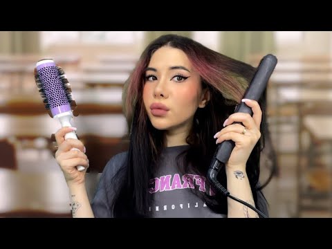 Видео: АСМР pov:твоя соседка по парте думает что школа это салон красоты ASMR