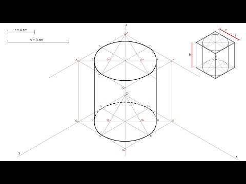 Видео: Как нарисовать изометрический цилиндр