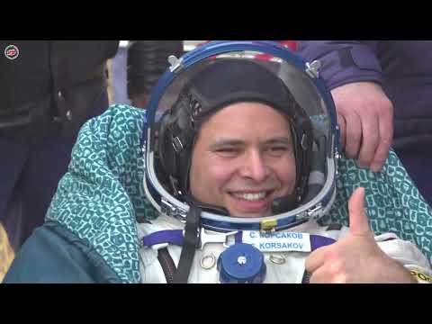 Видео: Экипаж пилотируемого корабля «С.П.Королев» вернулся на Землю