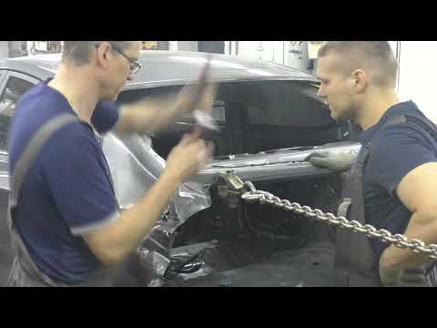 Видео: Хендай Элантра. Распил не получился. Body repair after an accident.
