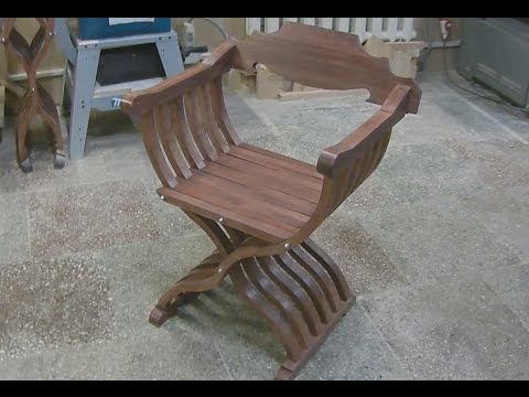 Видео: Второй вариант изготовления курульного кресла. Часть 2.