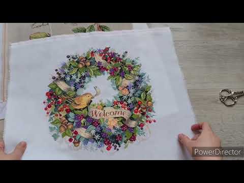 Видео: 2 рулона вышивки.Вышитые неоформленные работы.