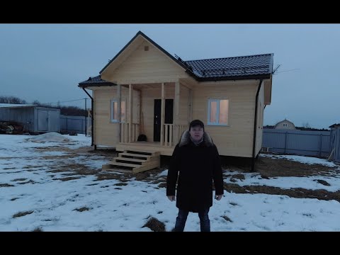 Видео: Одноэтажный дом 6 на 9 м в пос. Софрино, Московская область