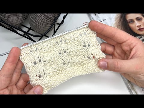Видео: НЕВЕРОЯТНАЯ КРАСОТА! Узор для кардигана. Ажурный узор спицами.