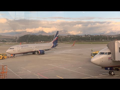 Видео: Полёт Москва ( SVO )- - Адлер ( Сочи ) на Boeing 737-800 Aeroflot!  SU1176