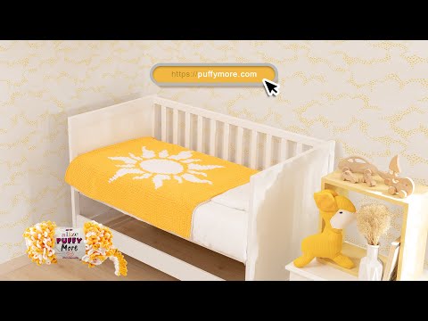 Видео: Puffy More ile Güneş Motifli Battaniye • Sun Pattern Blanket • Одеяло С Солнечным Мотивом
