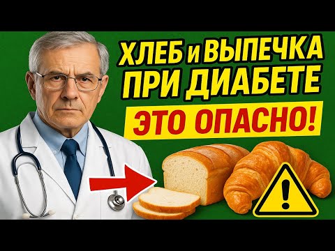 Видео: Белый Хлеб и Выпечка при Диабете: почему есть можно только до обеда и не вплотную к приёму пищи