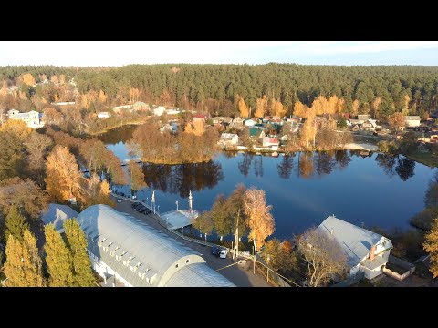 Видео: Золотая осень. Тулиновка на закате. Вид с птичьего полёта.