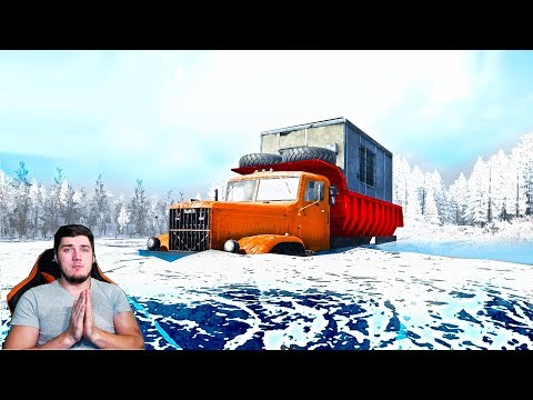 Видео: КРАЗ С РАБОЧИМИ УШЕЛ ПОД ЛЕД - SPINTIRES MUDRUNNER