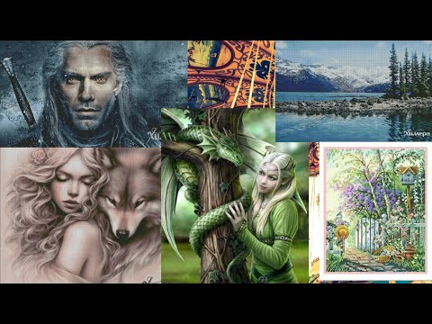 Видео: Карусель МНОГОЦВЕТКИ Круг 66)) Лицо одно готово)) / Новые работы Химера / Вышивка ))