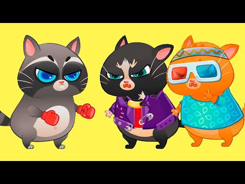 Видео: Суровый КОТИК БУБУ #108. Заруба против кота енота. Мультик ИГРА про котят на канале Игрули TV