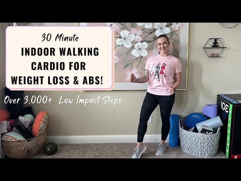 Видео: КАРДИО-ХОДЬБА В ПОМЕЩЕНИИ И УПРАЖНЕНИЯ НА ПРЕСС: 30-минутная домашняя кардиотренировка, ходьба дл...