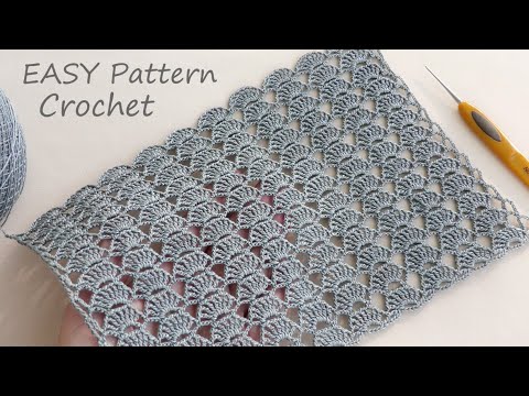 Видео: Проще простого!  УЗОР КРЮЧКОМ вязание для начинающих 👍 SUPER EASY Pattern Crochet