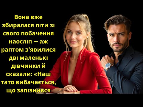 Видео: Вона хотіла піти з побачення, та дві дівчинки сказали: «Наш тато вибачається за запізнення