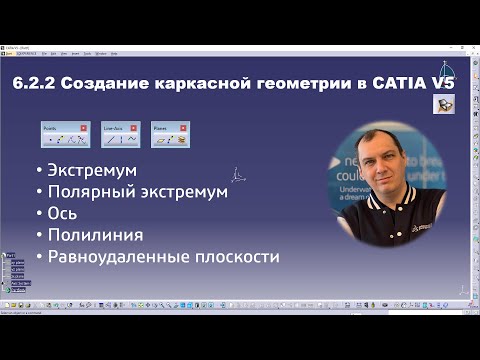 Видео: 6.2.2 Создание каркасной геометрии в CATIA V5 #wireframe #extremum #polar #axis #polyline