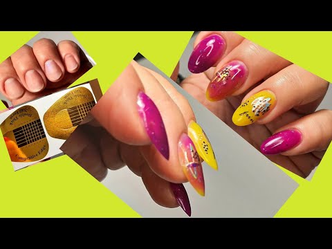 Видео: *547*Наращивание Миндаль на Нижние формы!Нюансы в работе/building on the lower forms