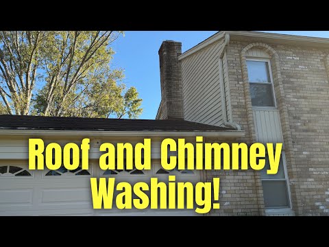 Видео: Давайте вместе помоем дом, крышу, дымоход и бетон!