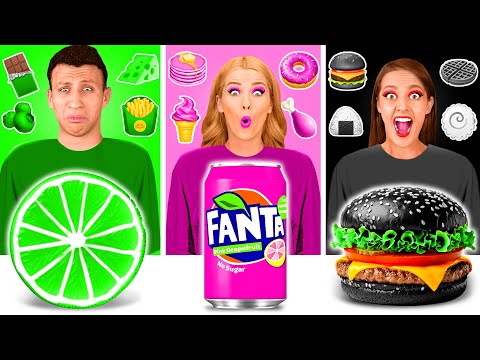 Видео: 24 Часа Едим Еду Одного Цвета Челлендж | Съедобная Битва от Funny Funny