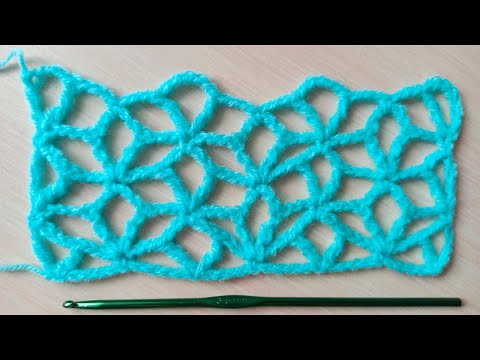 Видео: Красивая сетка - узор крючком.