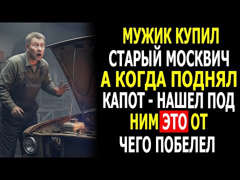 Видео: Мужик купил старый Мосвич, а когда поднял капот - нашел под ним то, от чего побелел.