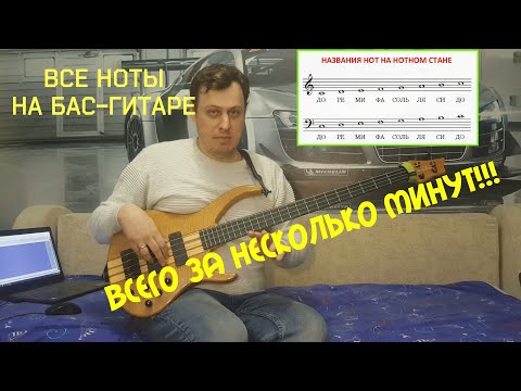 Видео: Все ноты на бас-гитаре за 5 минут!!!