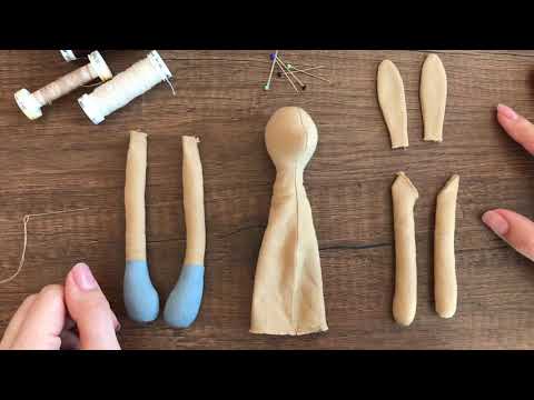 Видео: Пришиваем ручки-ножки, делаем носик и ботиночки зайке Тильда #2 | Free Pattern Easter Bunnies Tilda