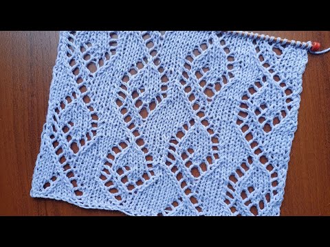 Видео: Ажурный узор "Зигзаг" + схема. Knitting an openwork pattern "Zigzag" + scheme.