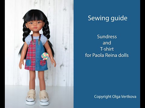 Видео: Sundress with straps with pockets for Paola Reina/Сарафан на лямках с карманами для Паола Рейна