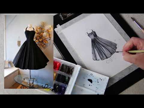 Видео: Fashion скетч. Мода