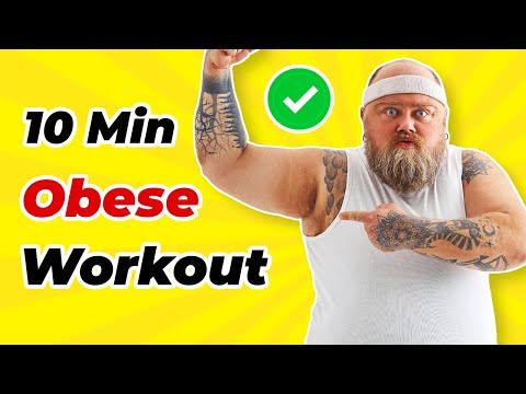 Видео: ➜ Легкая тренировка для начинающих с ожирением ➜ 10 простых упражнений стоя