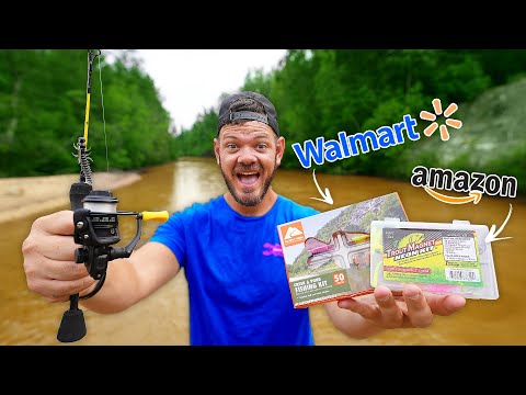 Видео: Рыболовный комплект Walmart против Amazon Creek 1 на 1!