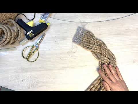 Видео: Плетём рождественский венок из джутового каната