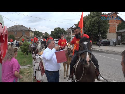 Видео: Коњаницата на „Илинденски марш 78-ма“ пристигна во Кривогаштани - најбројна коњаница со 52 учесници