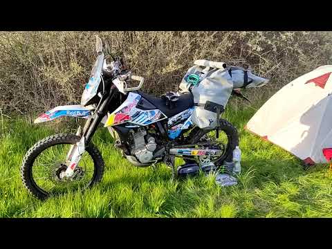 Видео: Адаптация эндуро к дальняку. Geon Twincam. Мотосумки Yamburg.