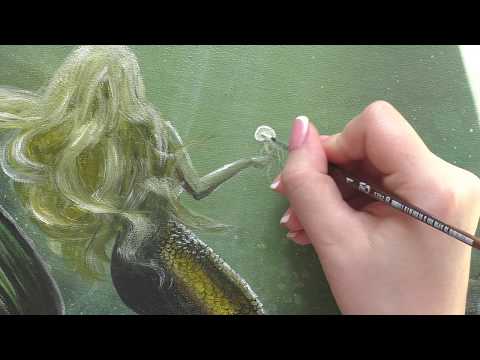 Видео: Drawing a mermaid under water | Acrylic Painting | Satisfying Art | Живопис акрилом | Русалка