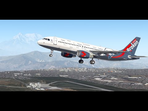 Видео: Монтевидео - Ла-Пас. Заход по Боливийски. A320 FF. SUMU-SLLP.