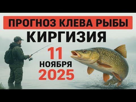 Видео: ПРОГНОЗ КЛЁВА в Киргизии на 11 ноября 2025 года Бросай все и на рыбалку!