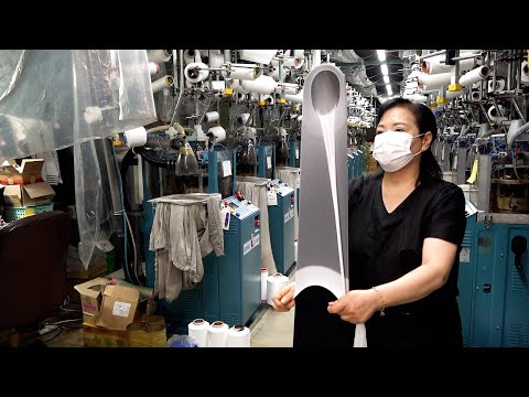 Видео: Процесс массового производства нейлоновых чулок на корейской чулочной фабрике