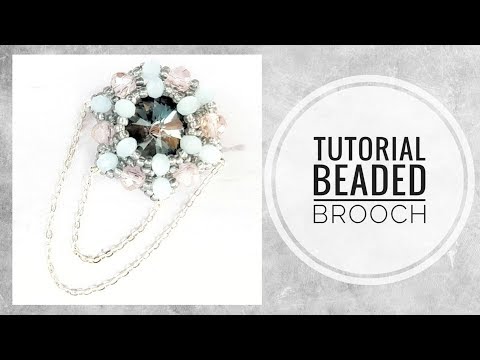 Видео: #МК - Брошь из риволи, бисера и бусин | #Tutorial - Rivoli and beads brooch